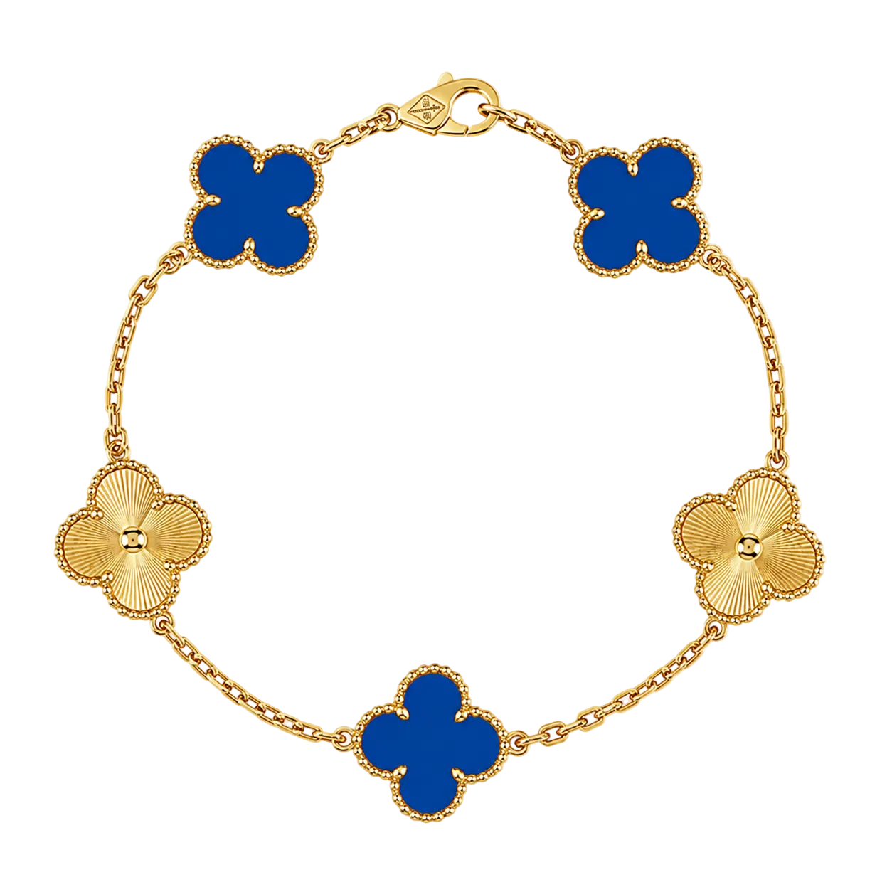 PULSO VANCLEEF AZUL/DORADO