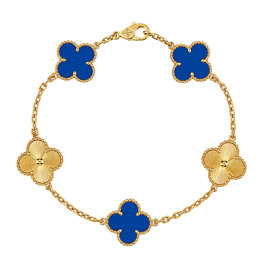 PULSO VANCLEEF AZUL/DORADO