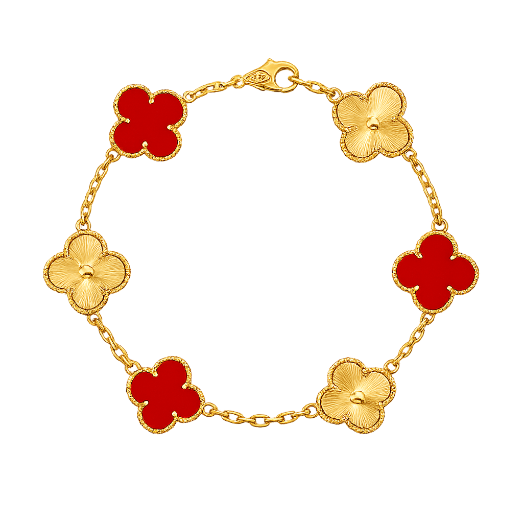 PULSO VANCLEEF ROJO/DORADO