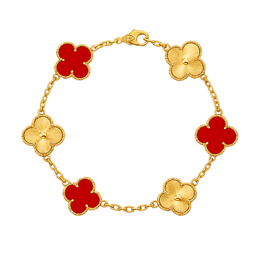 PULSO VANCLEEF ROJO/DORADO