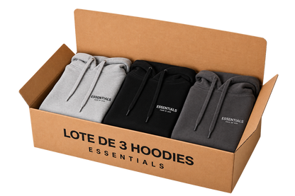 LOTE 3 HOODIES ESSENTIALS