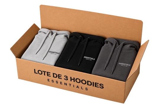 LOTE 3 HOODIES ESSENTIALS
